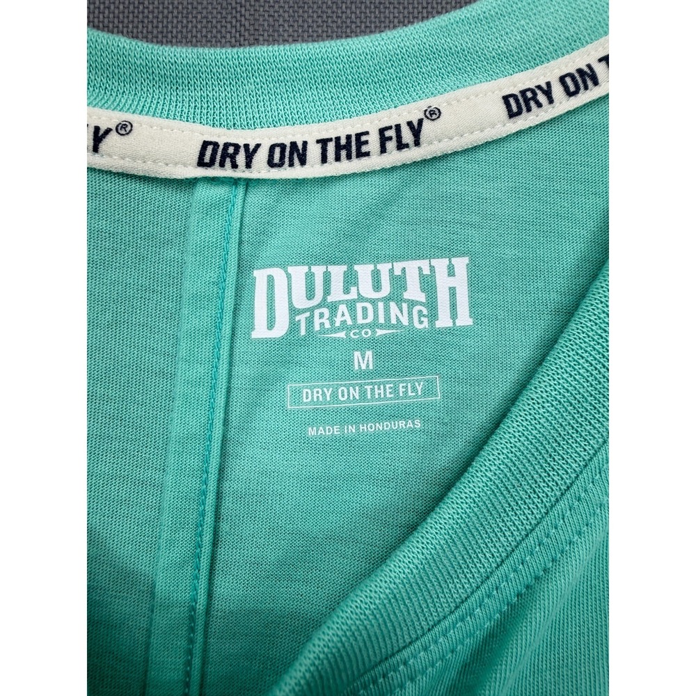 Duluth Trading Co Dry On The Fly Womens Medium Mint Green Short Sleeve T-Shirt - Picture 2 of 4
